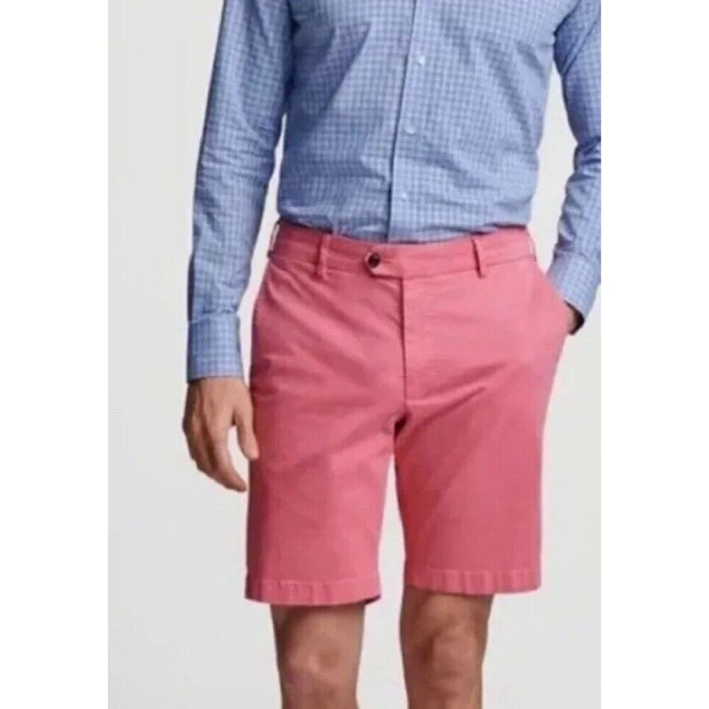 Peter Millar Crown Crafted Concorde Garment Dyed Shorts  Size 44 Pink‎ $140 NWT - Picture 3 of 12